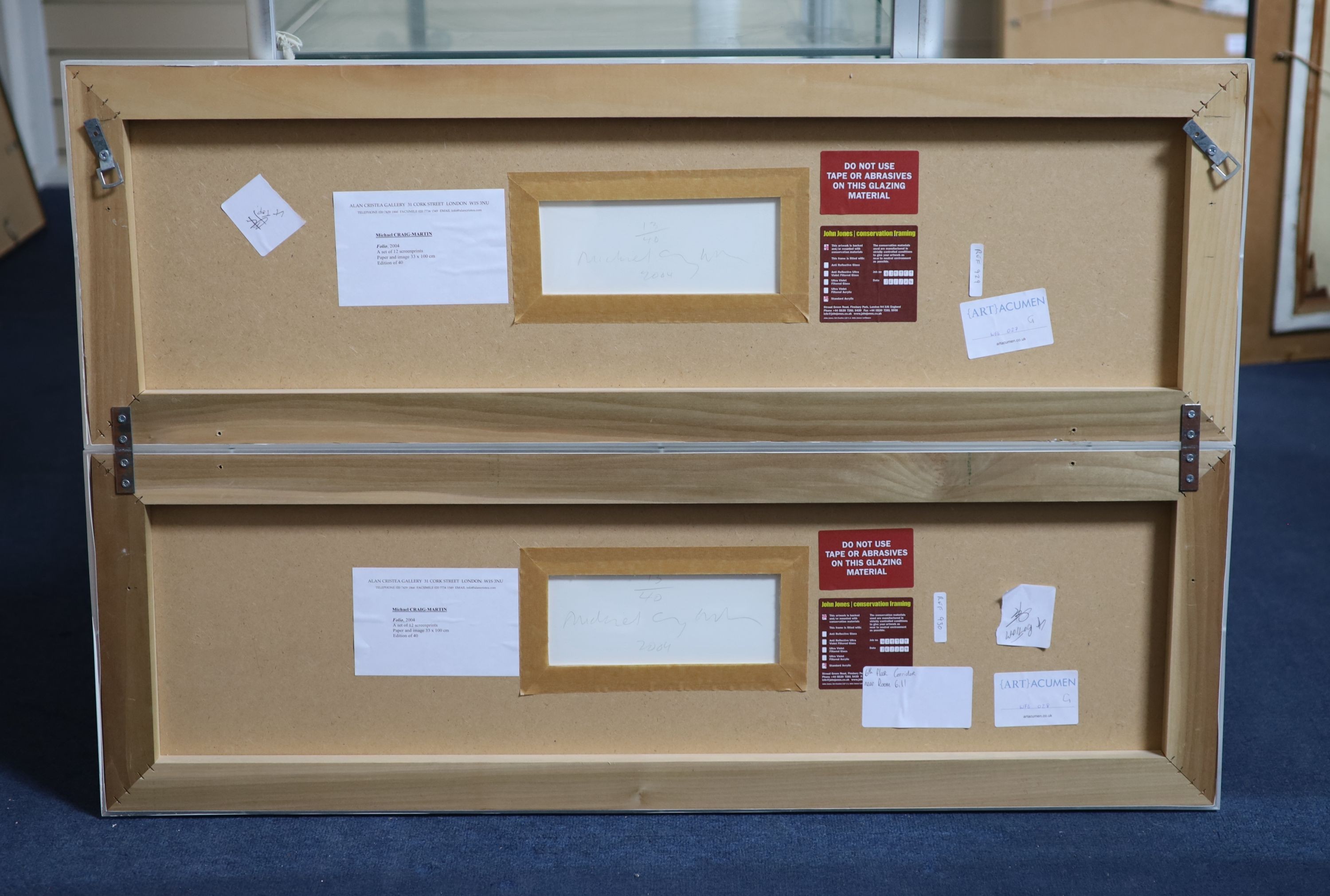 Michael Craig-Martin (Irish, 1941-), Folio, 2004, Set of 12 screenprints, 33 x 100cm.